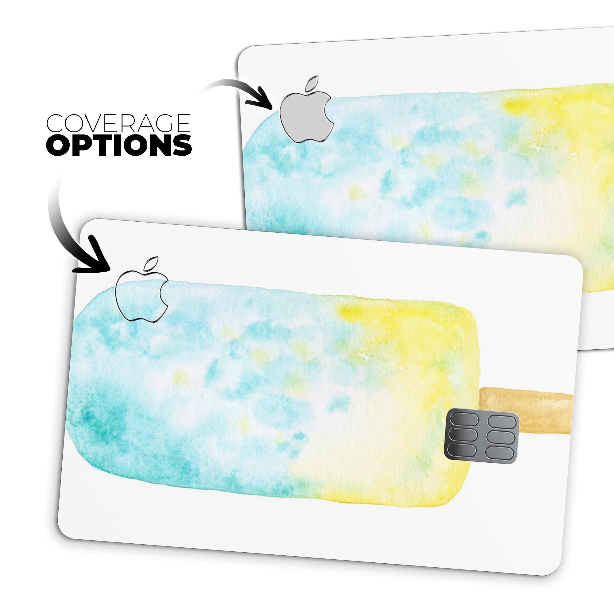 Summer Mode Ice Cream v9 decal skin for Apple Card, showcasing vibrant colors and premium vinyl material.