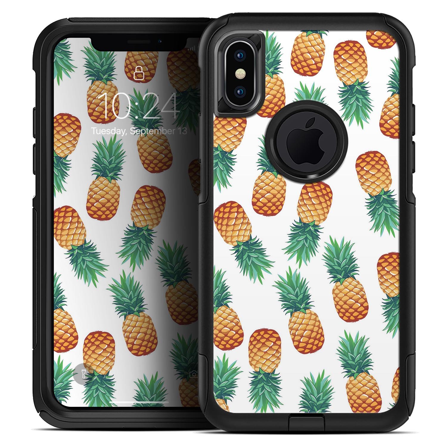 Summer Pineapple Skin Kit for iPhone OtterBox Cases featuring vibrant pineapple design and premium 3M materials.