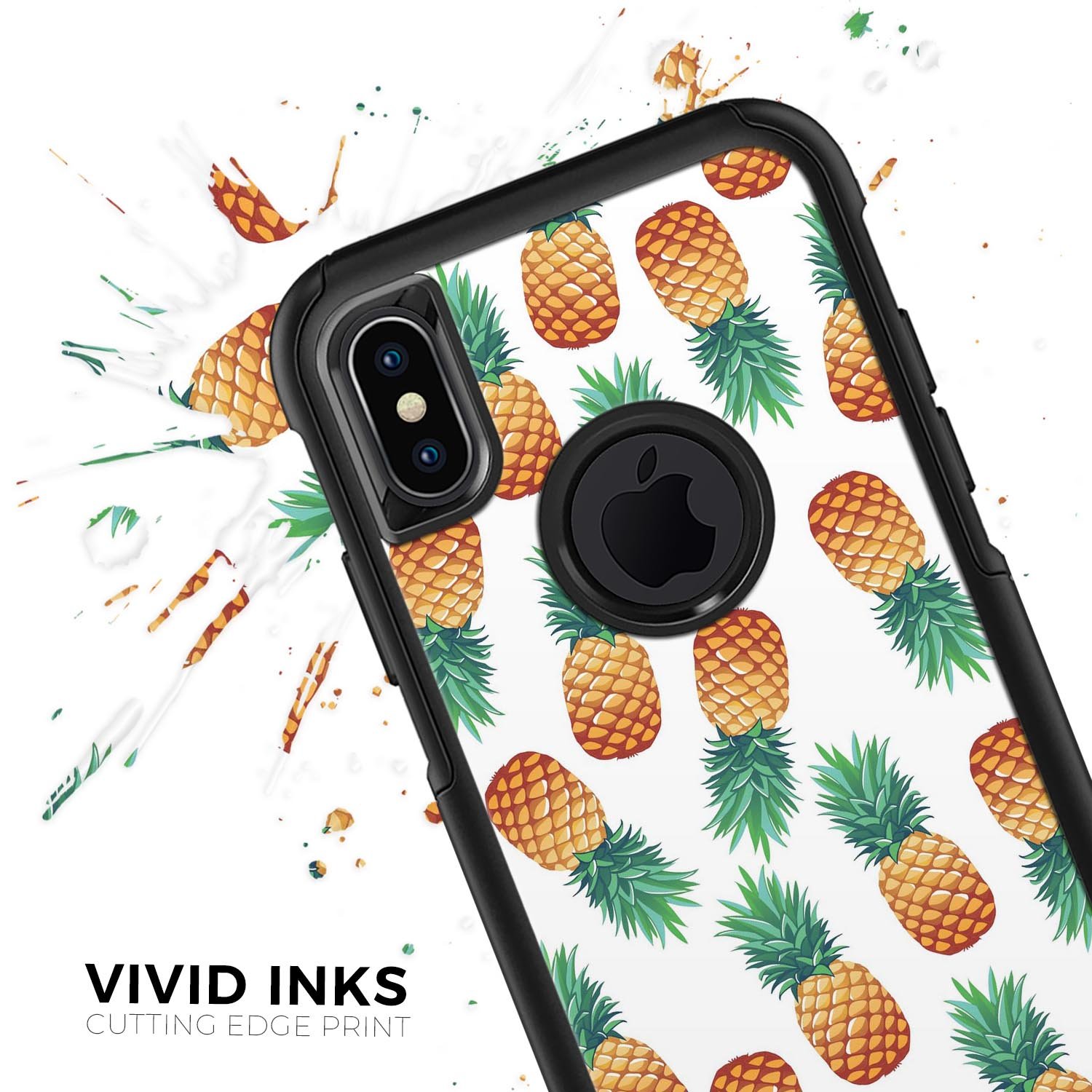 Summer Pineapple Skin Kit for iPhone OtterBox Cases featuring vibrant pineapple design and premium 3M materials.