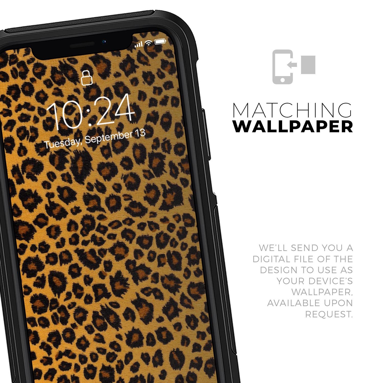 Summer Tiger Fur Skin Kit for iPhone OtterBox Cases featuring a stylish tiger fur design.