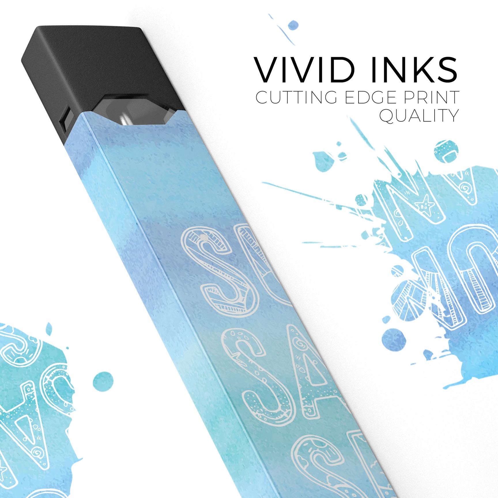 Sun Sand Sea premium decal skin-wrap sticker designed for JUUL vaping device, showcasing vibrant colors and a sleek finish.