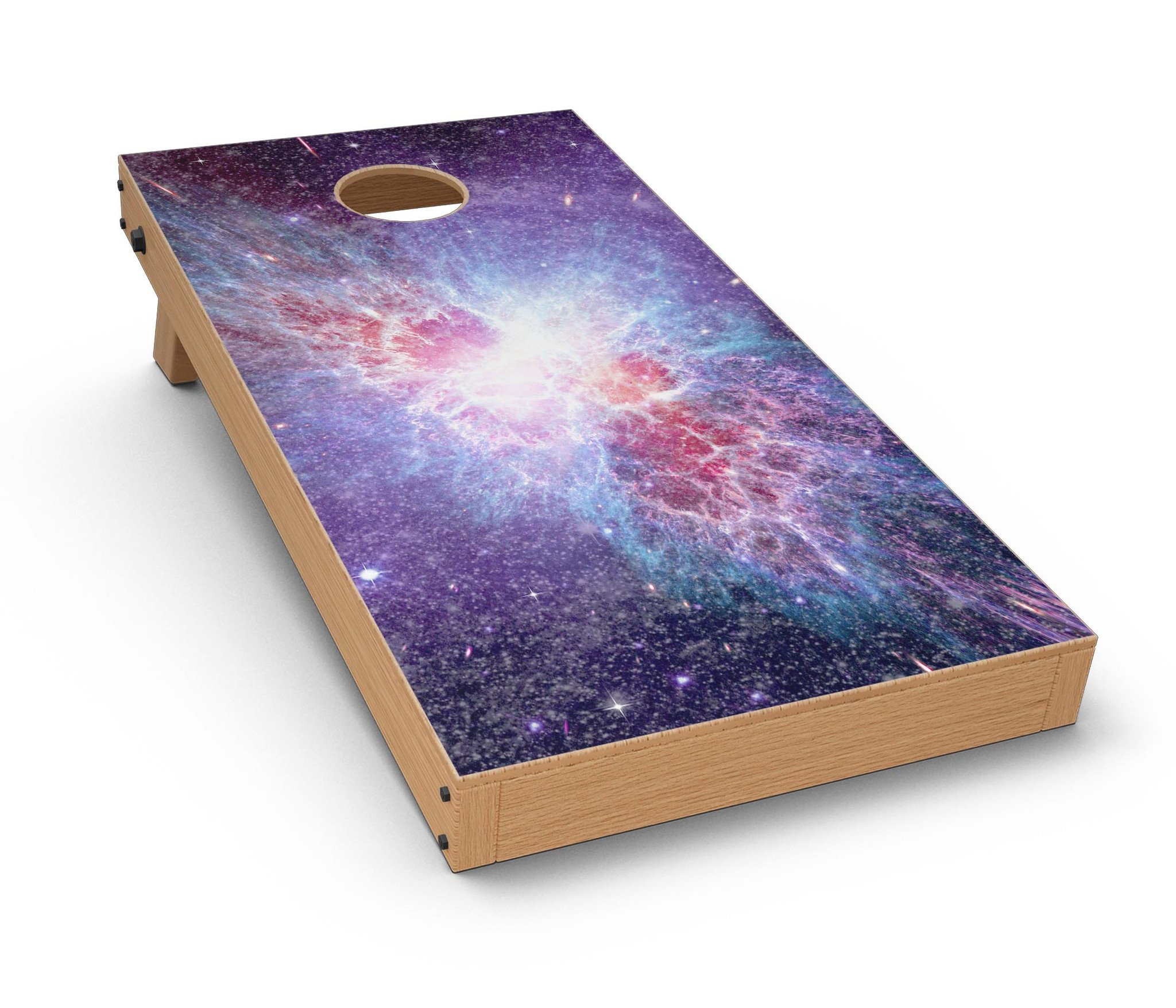 Supernova CornHole Board Skin Decal Kit featuring vibrant vinyl wraps for custom Cornhole boards.