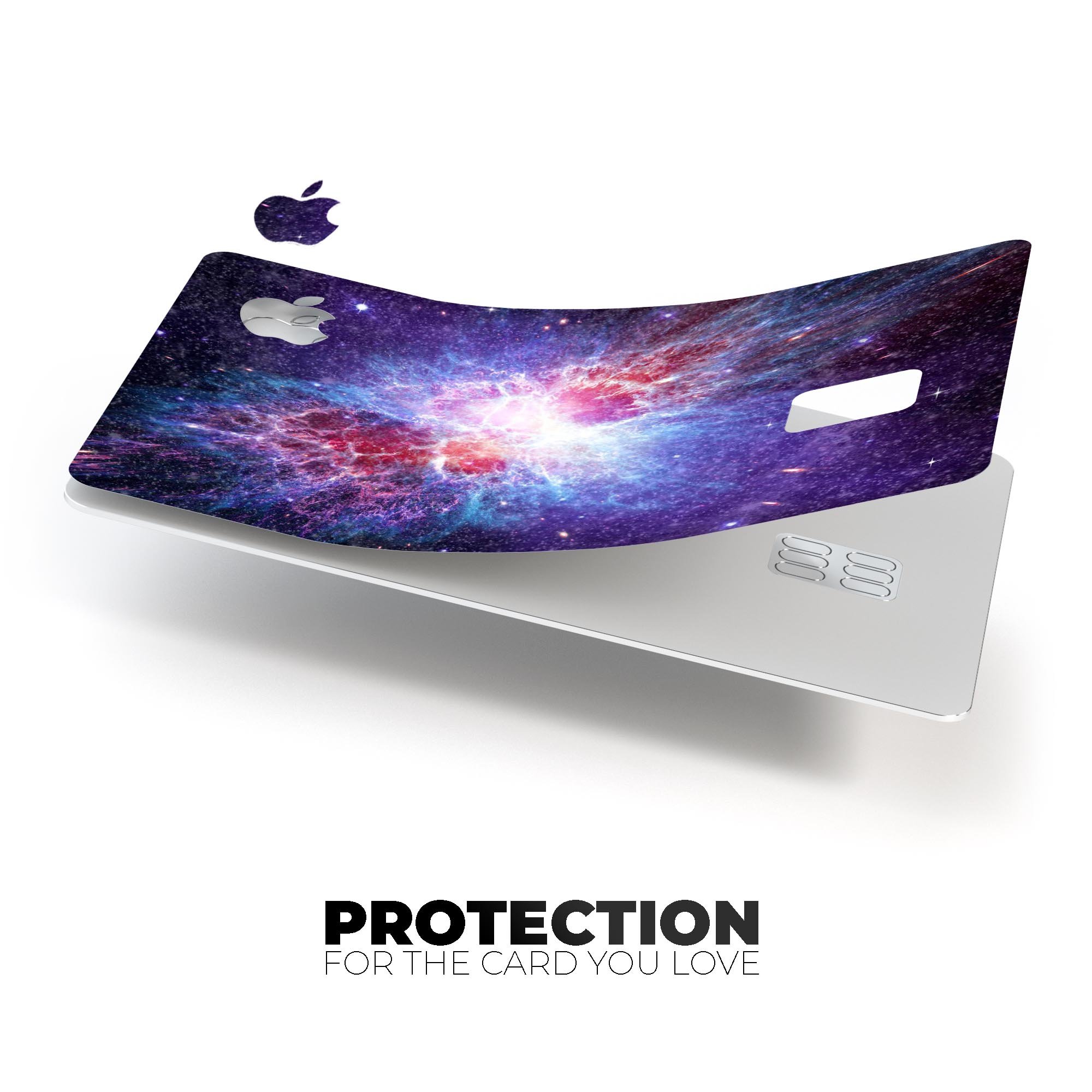 Supernova Premium Protective Decal Skin-Kit for Apple Card, showcasing ultra-gloss and soft-matte finishes.