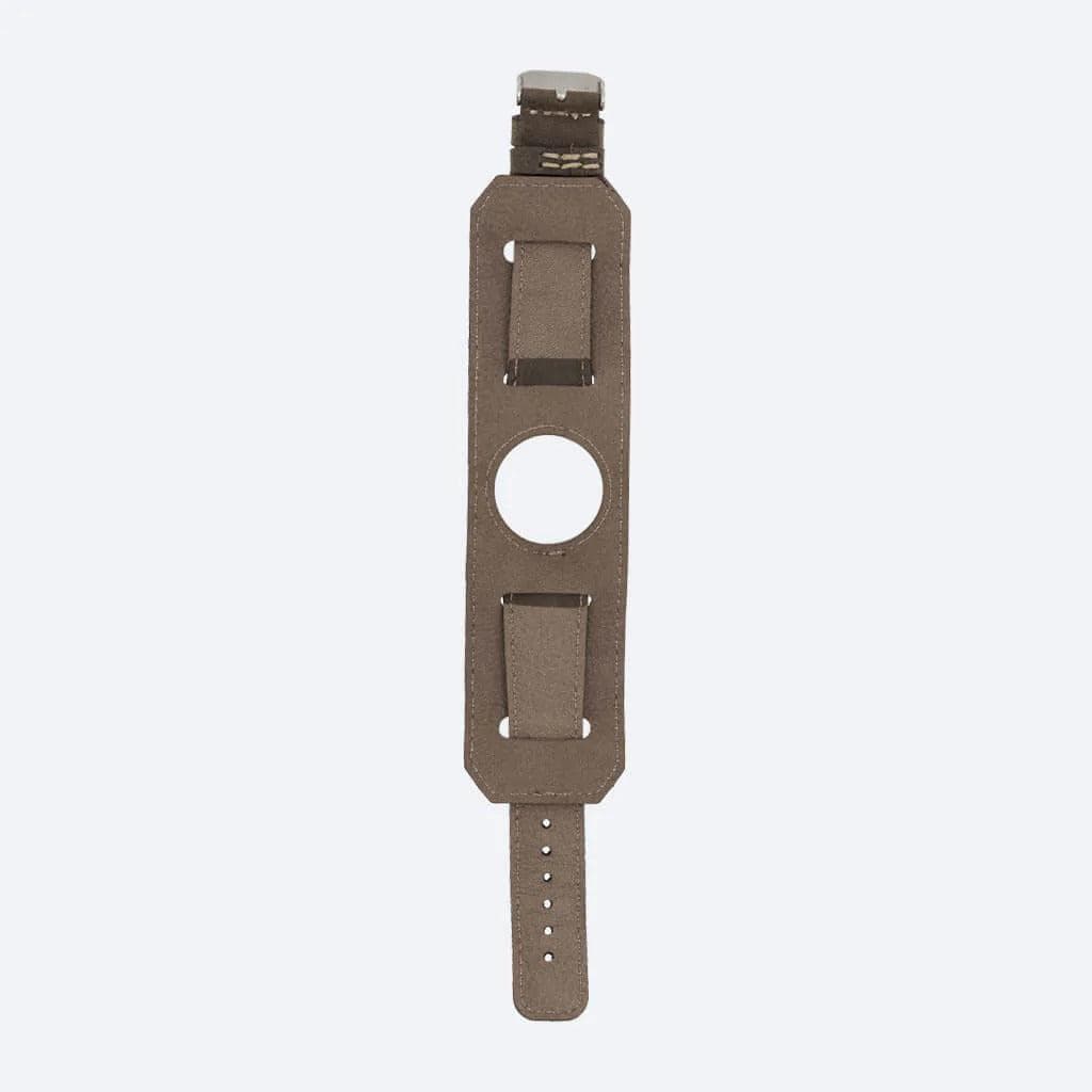 Swansea Cuff FitBit Leather Watch Straps in premium full-grain leather, featuring a polished stainless-steel buckle and classic design.