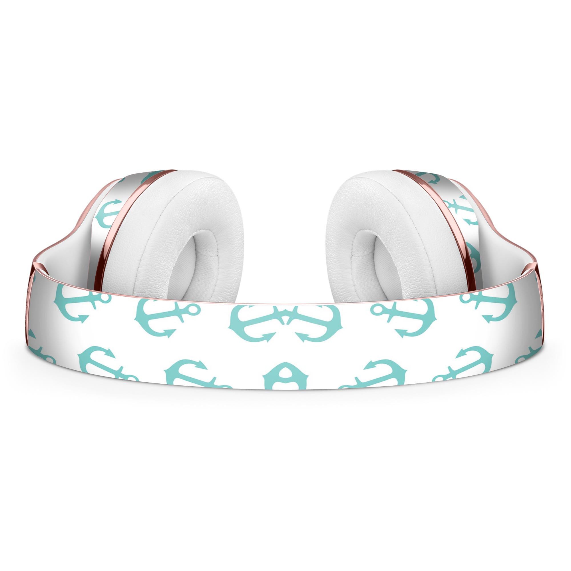 Teal Micro Anchors Full-Body Skin Kit for Beats by Dre Solo 3, showcasing vibrant teal design and precision-cut fit.