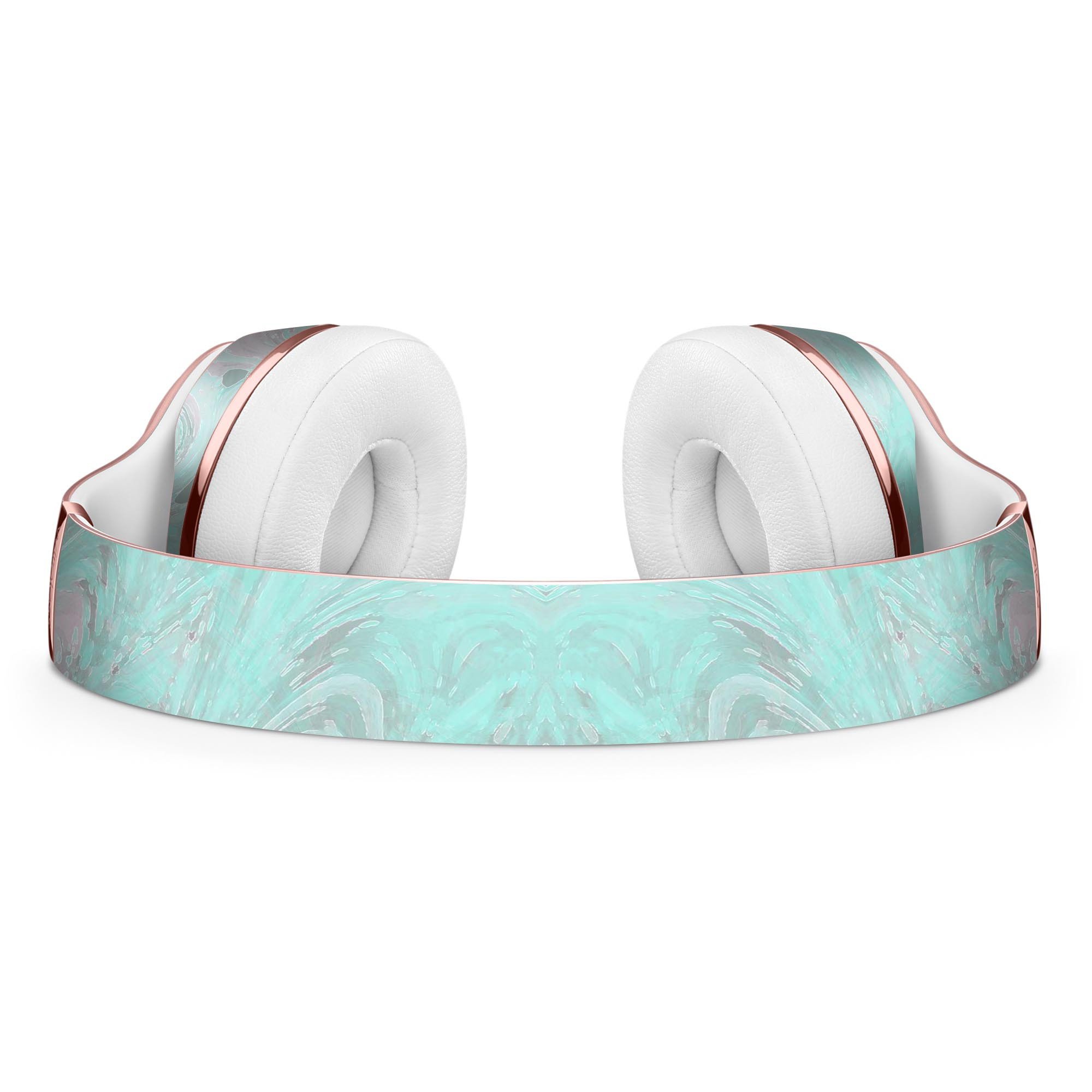 Teal Slate Marble Skin Kit for Beats by Dre Solo 3 Wireless Headphones, showcasing a stylish design and premium vinyl material.