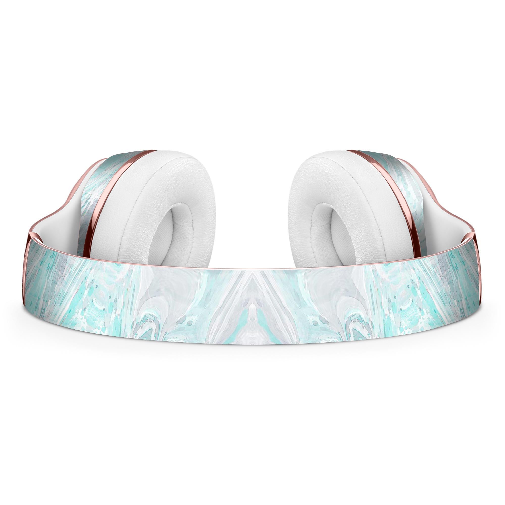 Teal Slate Marble Skin Kit for Beats by Dre Solo 3 Wireless Headphones, showcasing a stylish design and premium vinyl material.