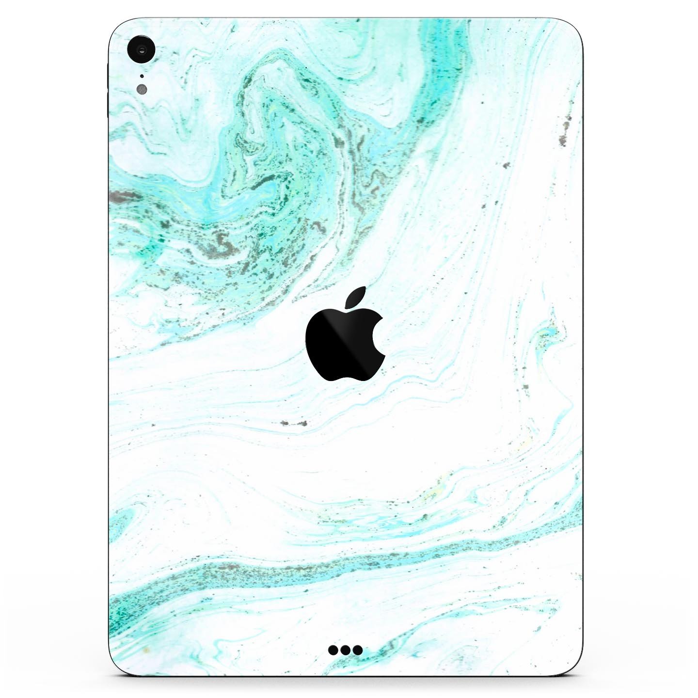 Teal v4 Textured Marble skin decal for Apple iPad Pro, showcasing a stylish marble design with a smooth finish.