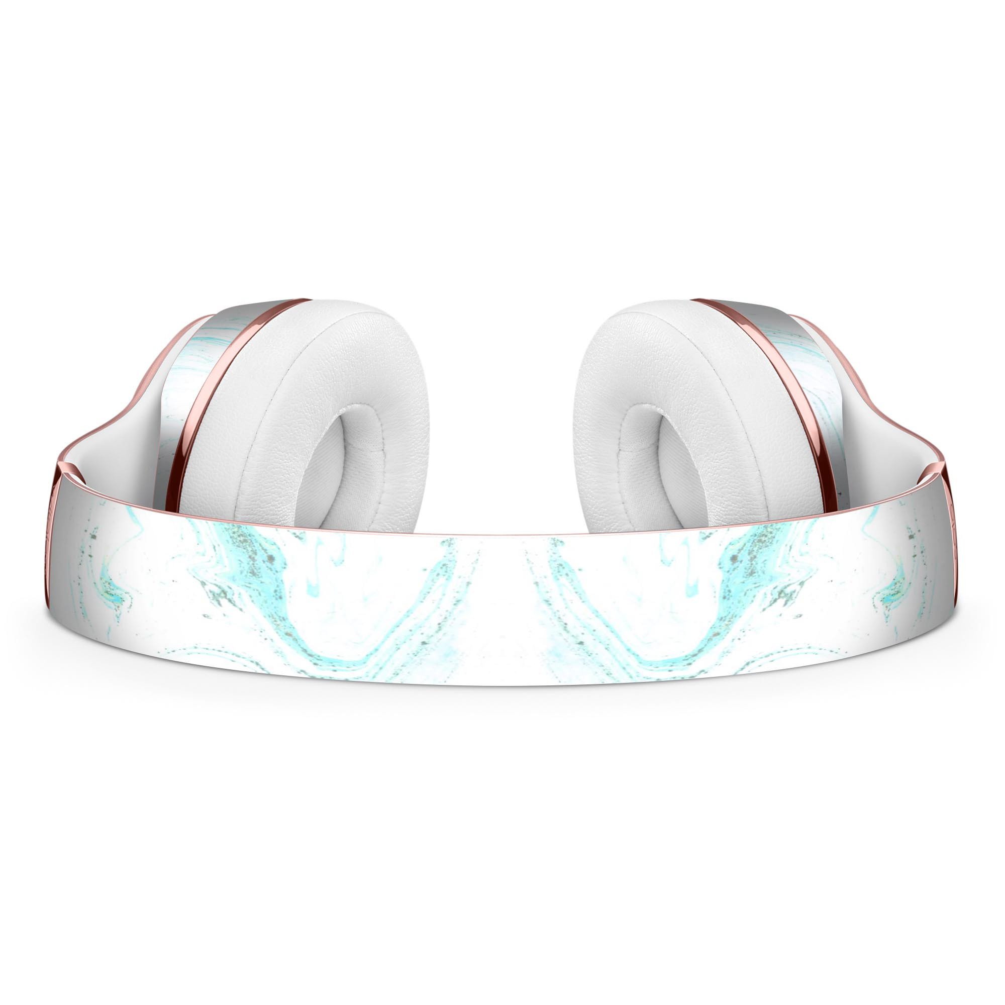 Teal v4 Textured Marble Full-Body Skin Kit for Beats by Dre Solo 3, showcasing a stylish design and premium vinyl material.