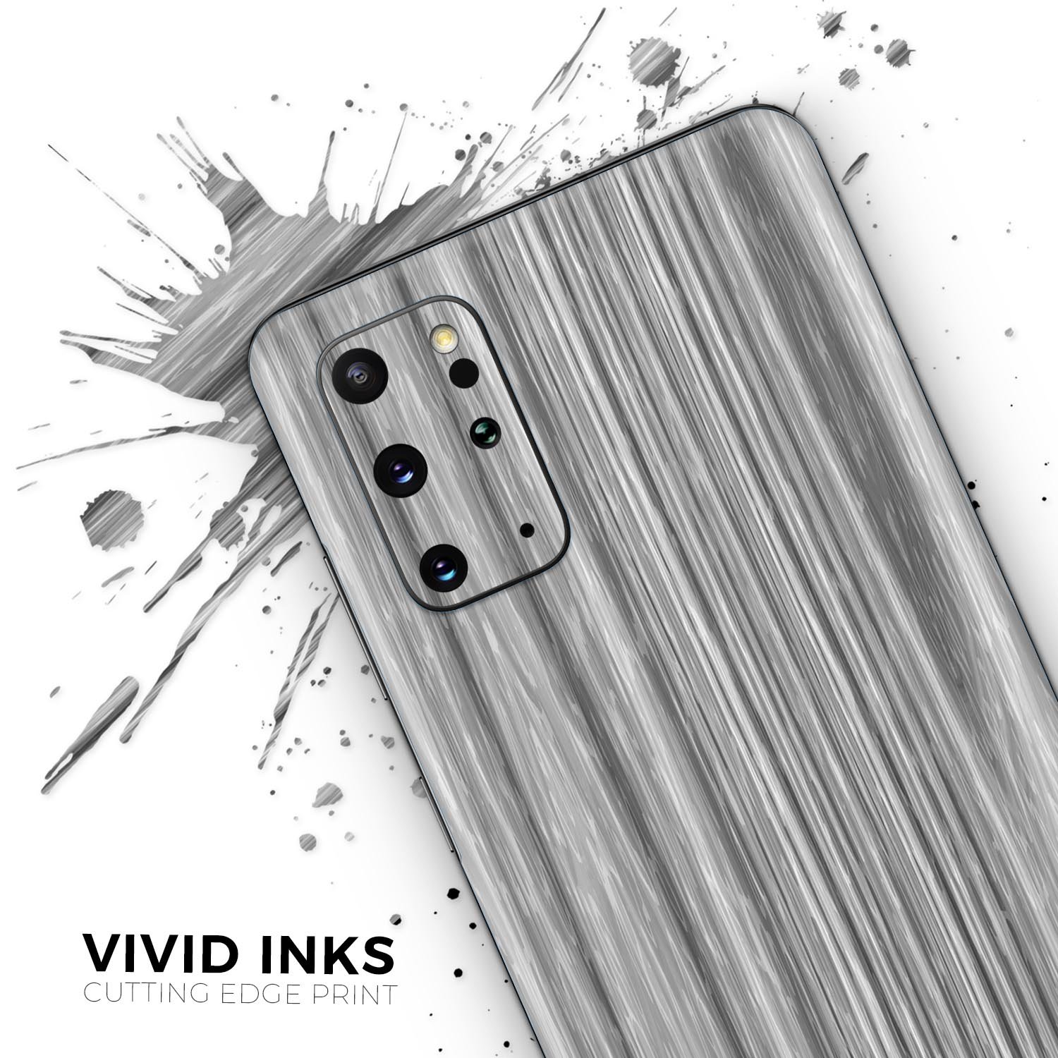 Textured Gray Dyed Surface Skin-Kit for Samsung Galaxy S-Series, showcasing a sleek design and premium vinyl material.