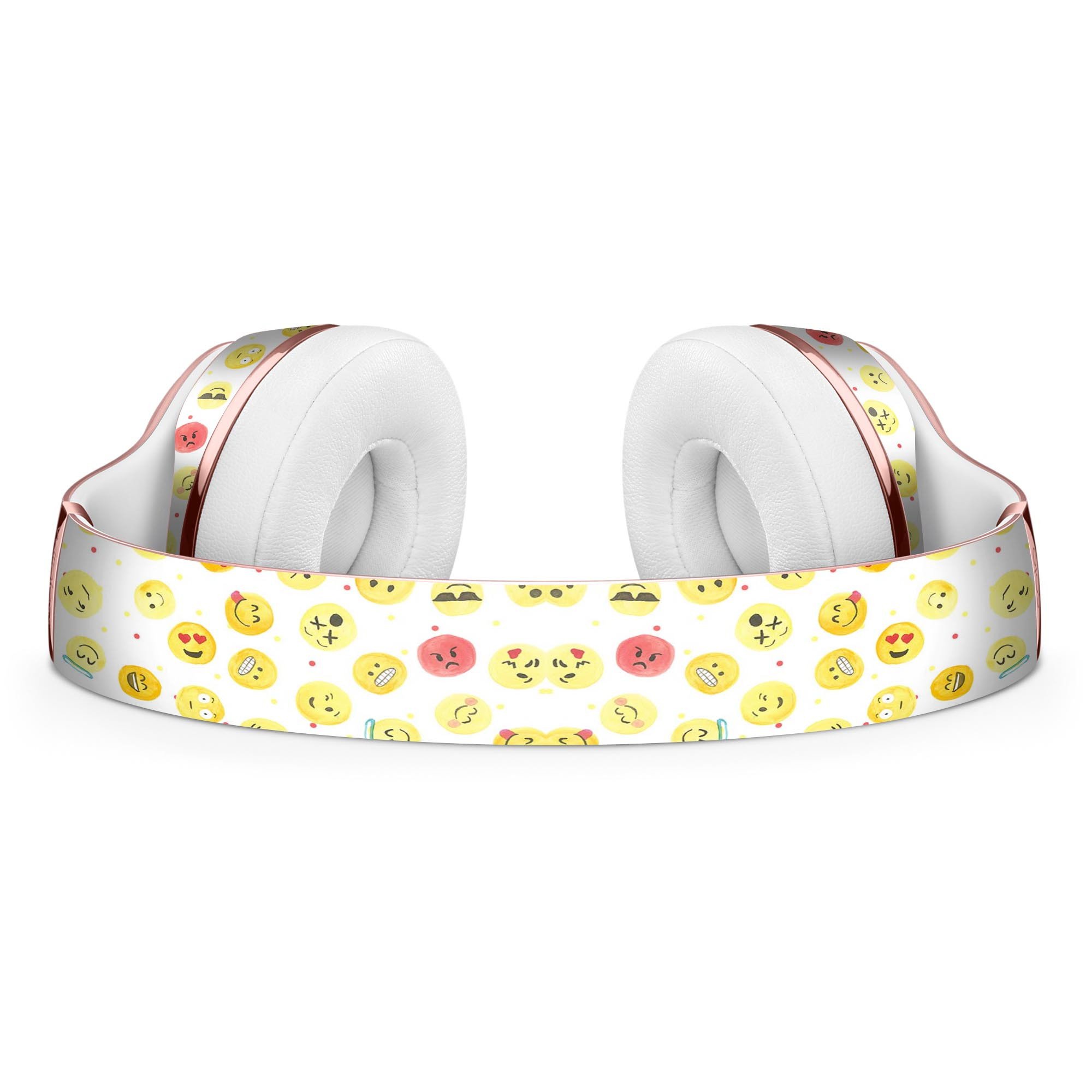 All Over Emoji Pattern Full-Body Skin Kit for Beats by Dre Solo 3 Wireless Headphones, showcasing vibrant emojis on a sleek vinyl surface.