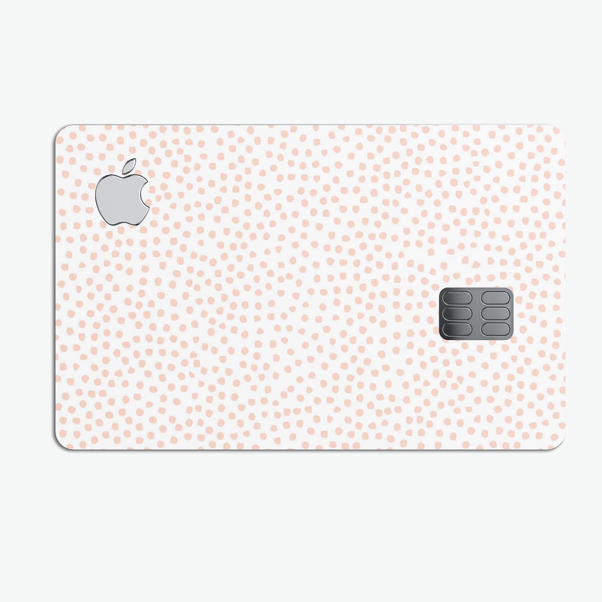 Premium protective decal featuring a micro pink dotted pattern designed for Apple Card, showcasing durability and style.