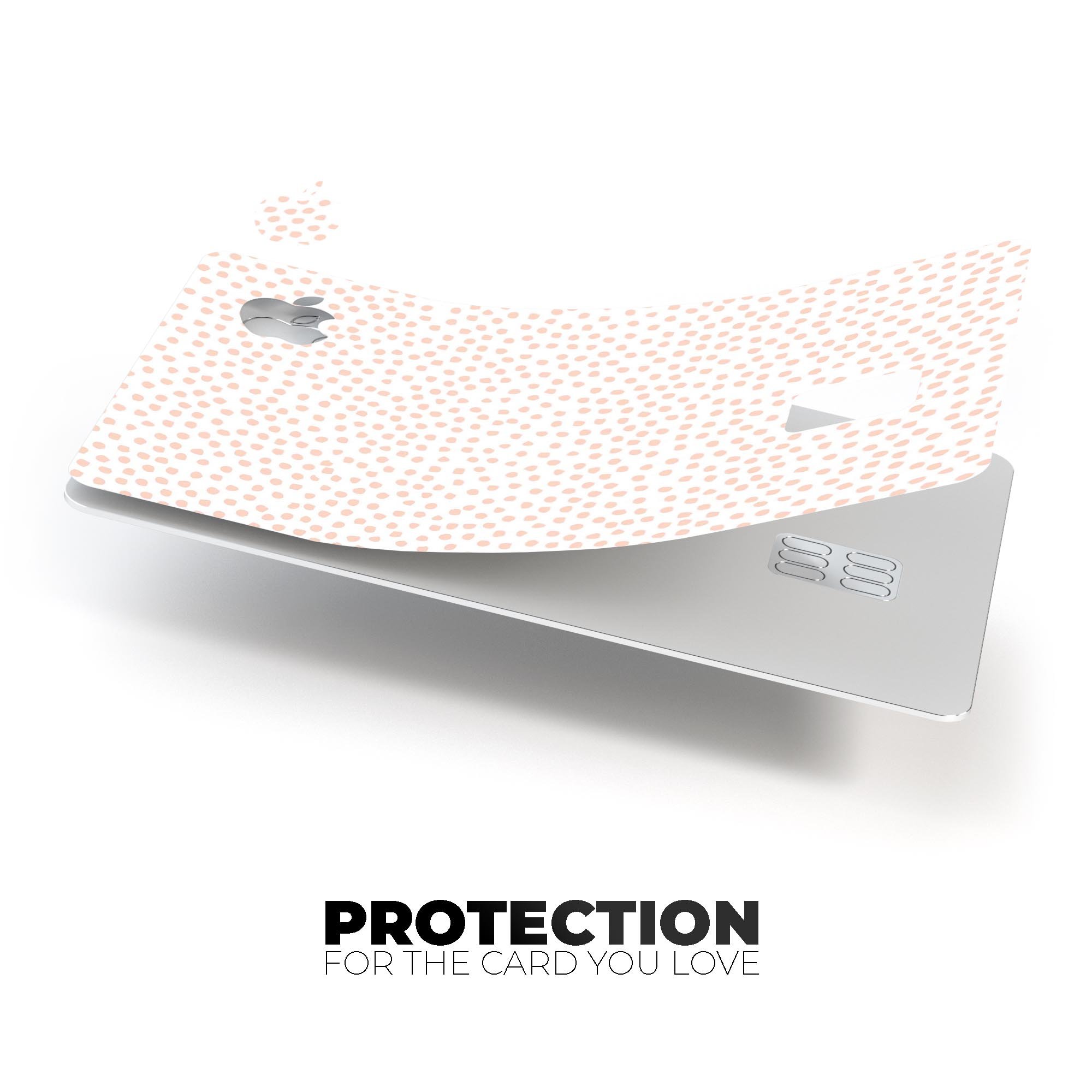 Premium protective decal featuring a micro pink dotted pattern designed for Apple Card, showcasing durability and style.