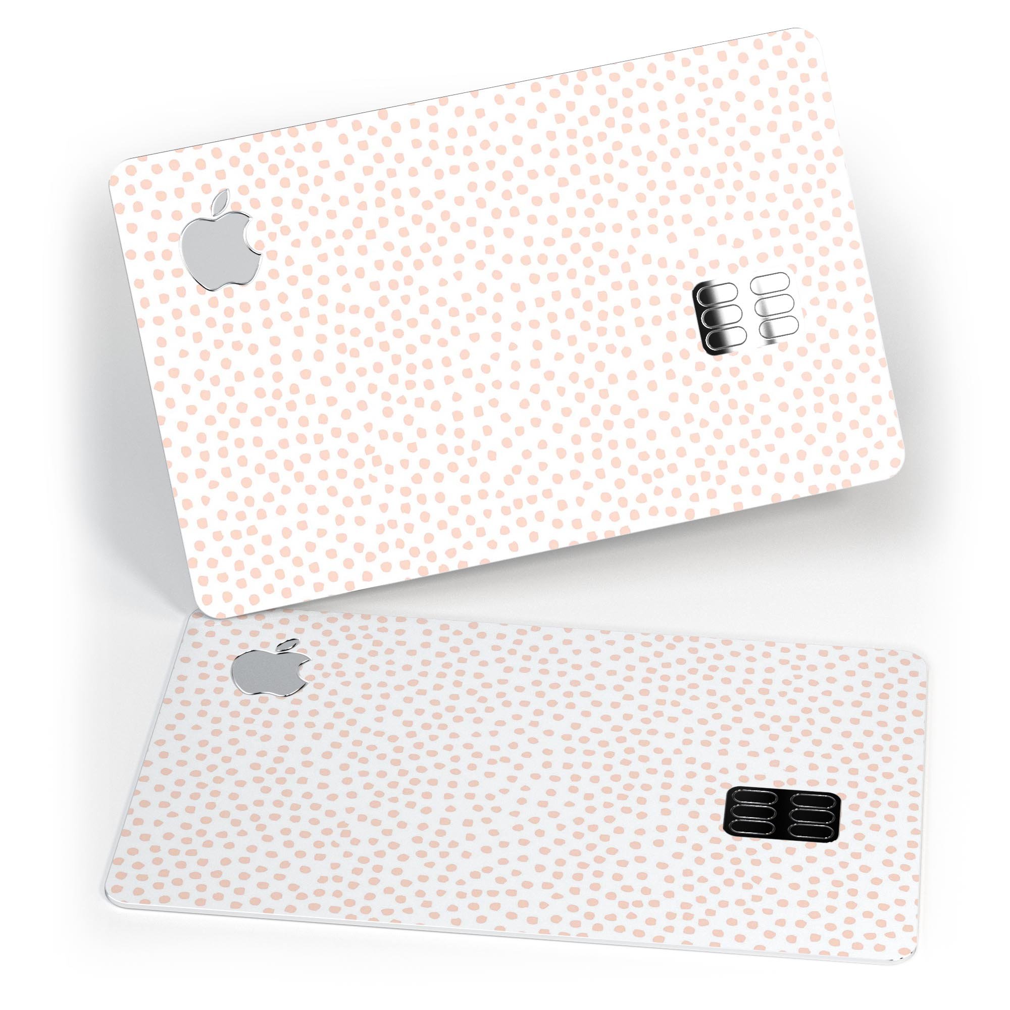 Premium protective decal featuring a micro pink dotted pattern designed for Apple Card, showcasing durability and style.