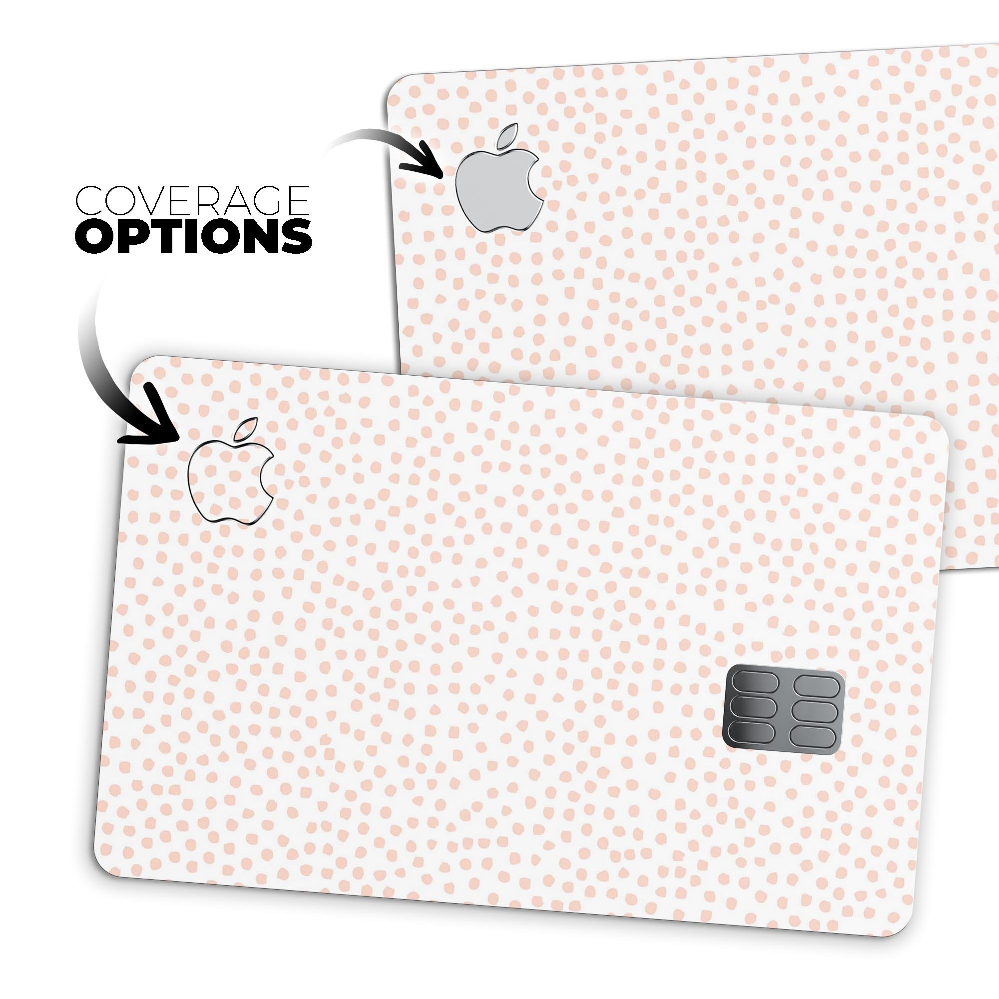 Premium protective decal featuring a micro pink dotted pattern designed for Apple Card, showcasing durability and style.