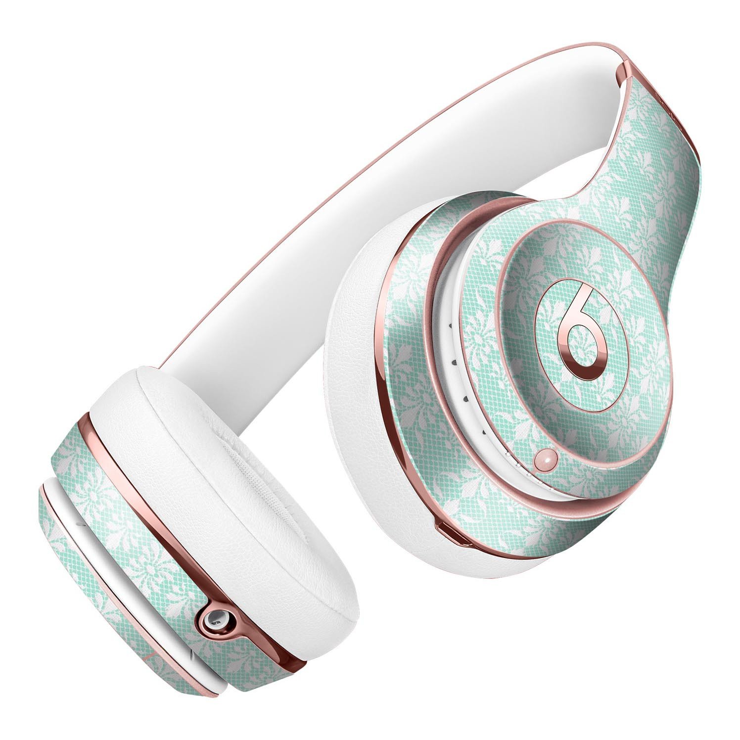 All Over Mint Luxury Design Skin Kit for Beats by Dre Solo 3 Wireless Headphones, showcasing a stylish mint pattern.