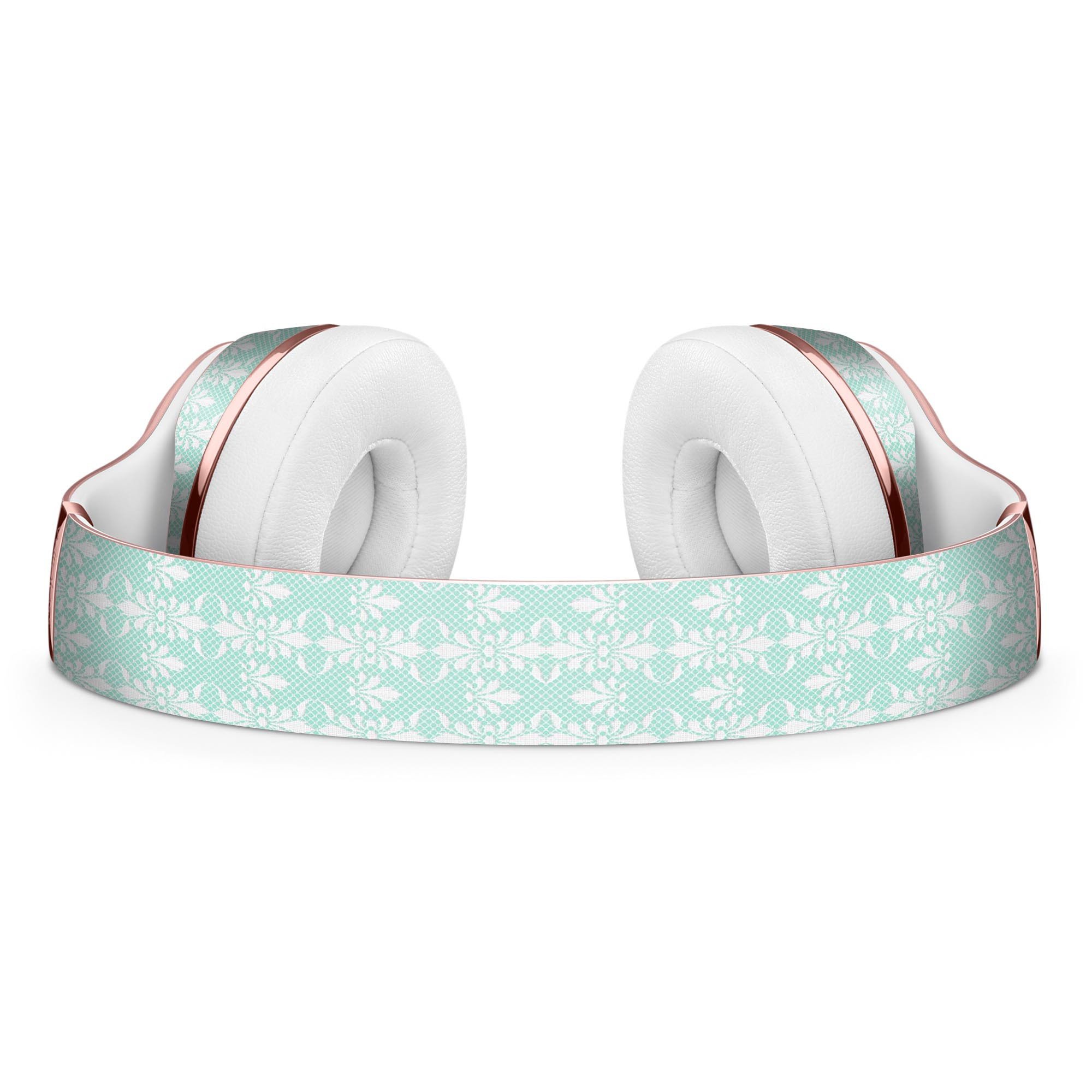 All Over Mint Luxury Design Skin Kit for Beats by Dre Solo 3 Wireless Headphones, showcasing a stylish mint pattern.