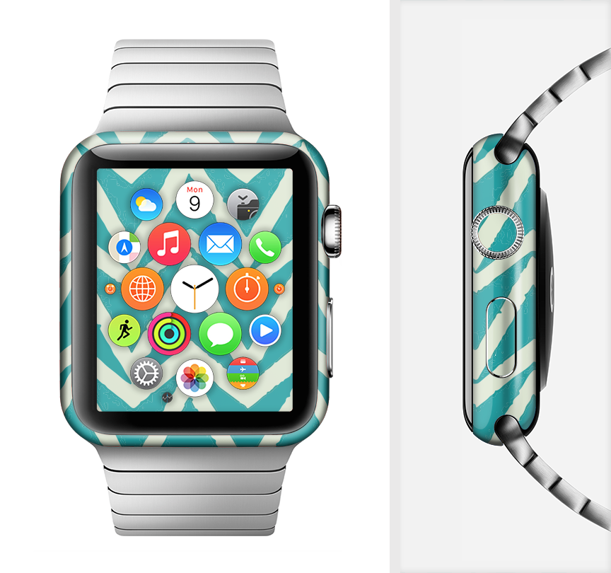 Bleeding Green Full-Body Skin Kit for Apple Watch, showcasing vibrant color and sleek design.