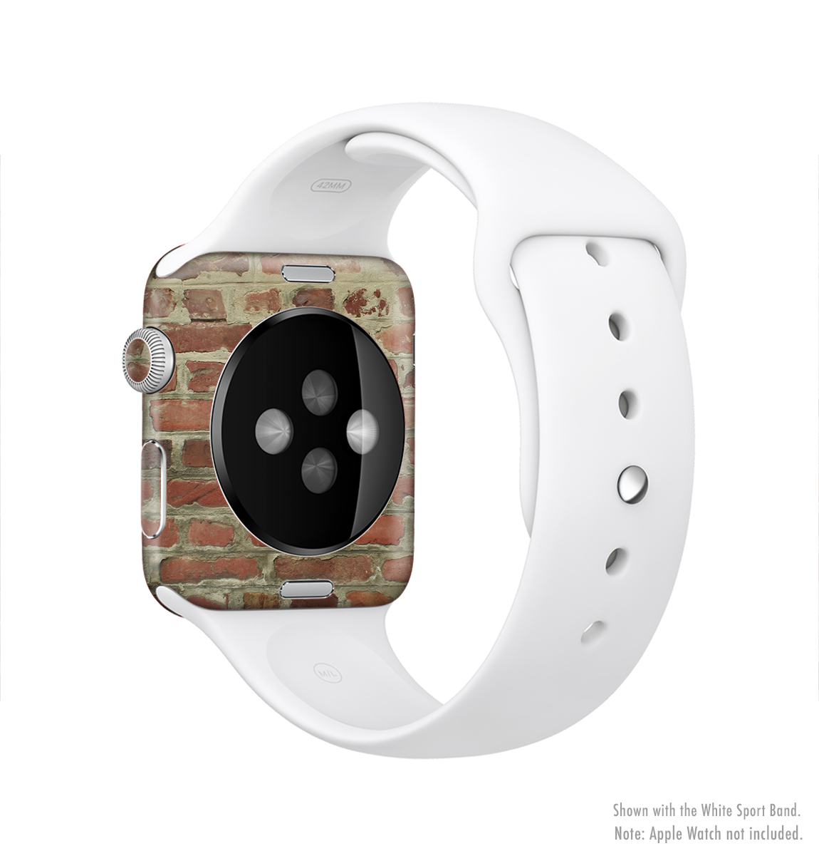 The Brick Wall Full-Body Skin Kit for Apple Watch showcasing a stylish brick pattern, designed for protection and aesthetic enhancement.