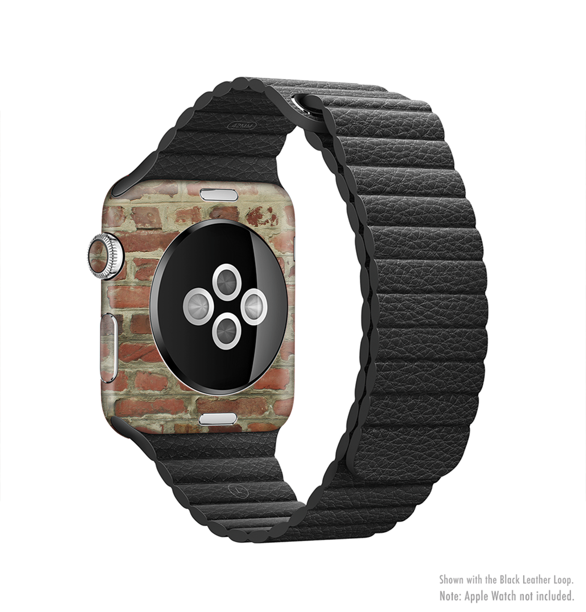 The Brick Wall Full-Body Skin Kit for Apple Watch showcasing a stylish brick pattern, designed for protection and aesthetic enhancement.