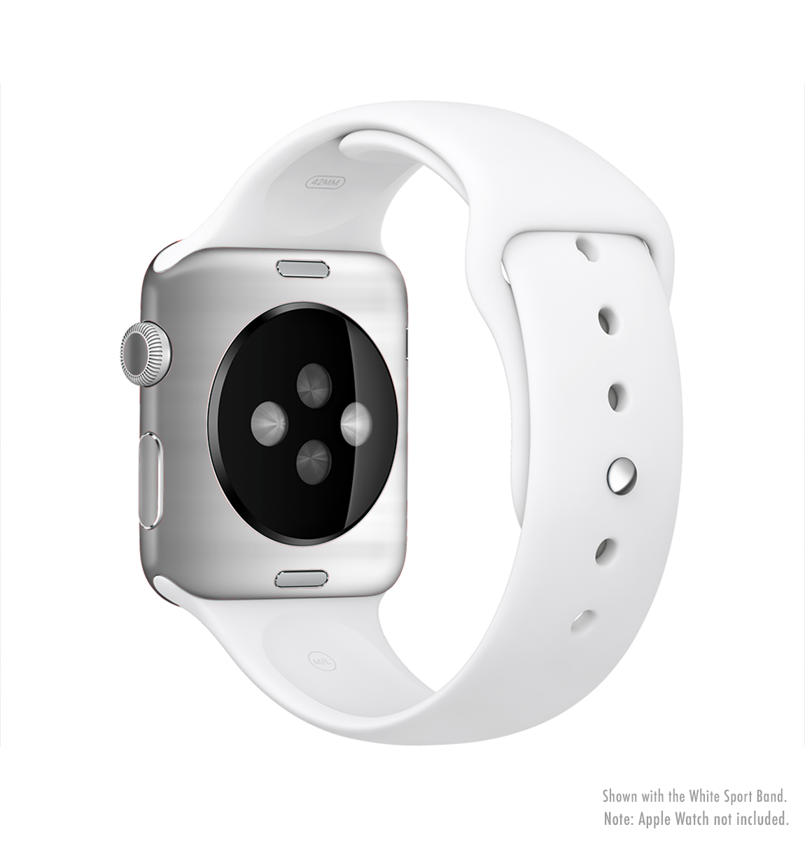 Brushed Metal Surface Full-Body Skin Kit for Apple Watch, showcasing its sleek design and premium vinyl material.