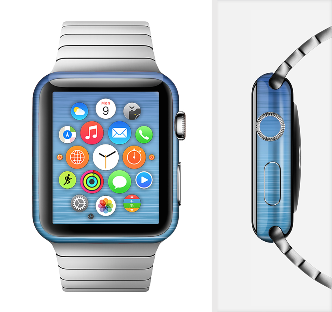 The Calm Water Full-Body Skin Kit for Apple Watch showcasing its sleek design and premium vinyl material.