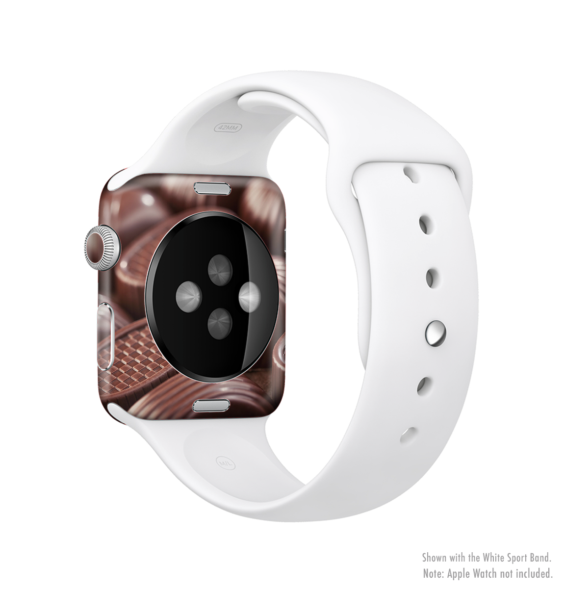 Chocolate Delish Full-Body Skin Kit for Apple Watch, showcasing its stylish design and premium vinyl material.