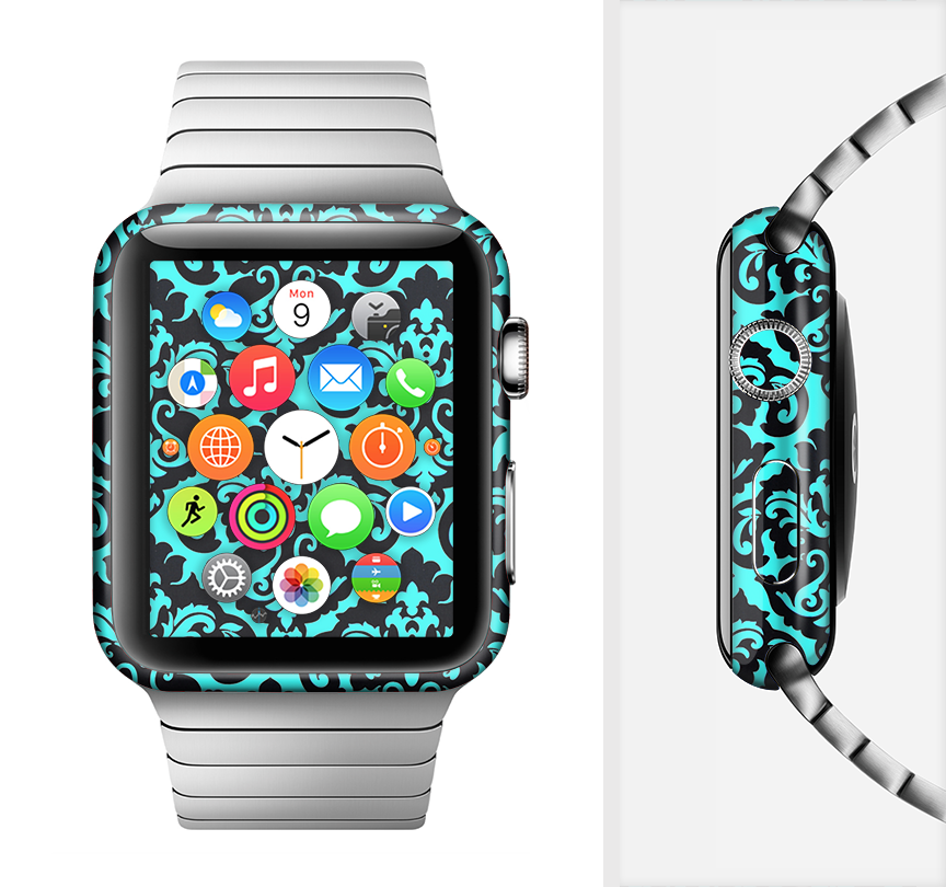 The Delicate Pattern Blank Full-Body Skin Kit for Apple Watch showcasing its stylish design and premium vinyl material.