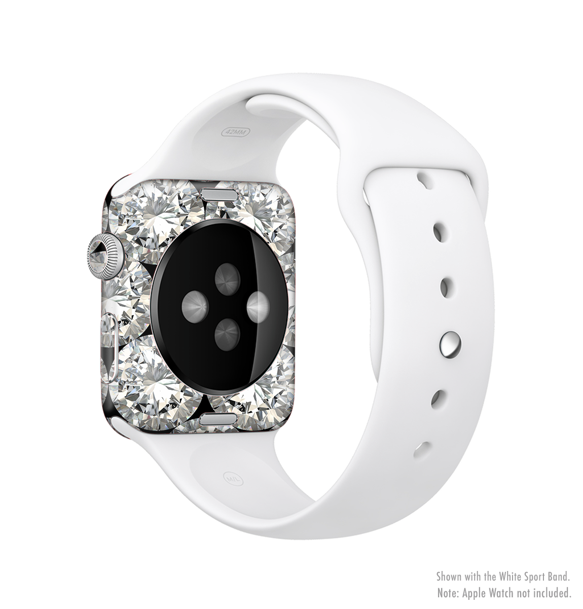 Diamond Pattern Full-Body Skin Kit for Apple Watch, showcasing stylish design and premium vinyl material.