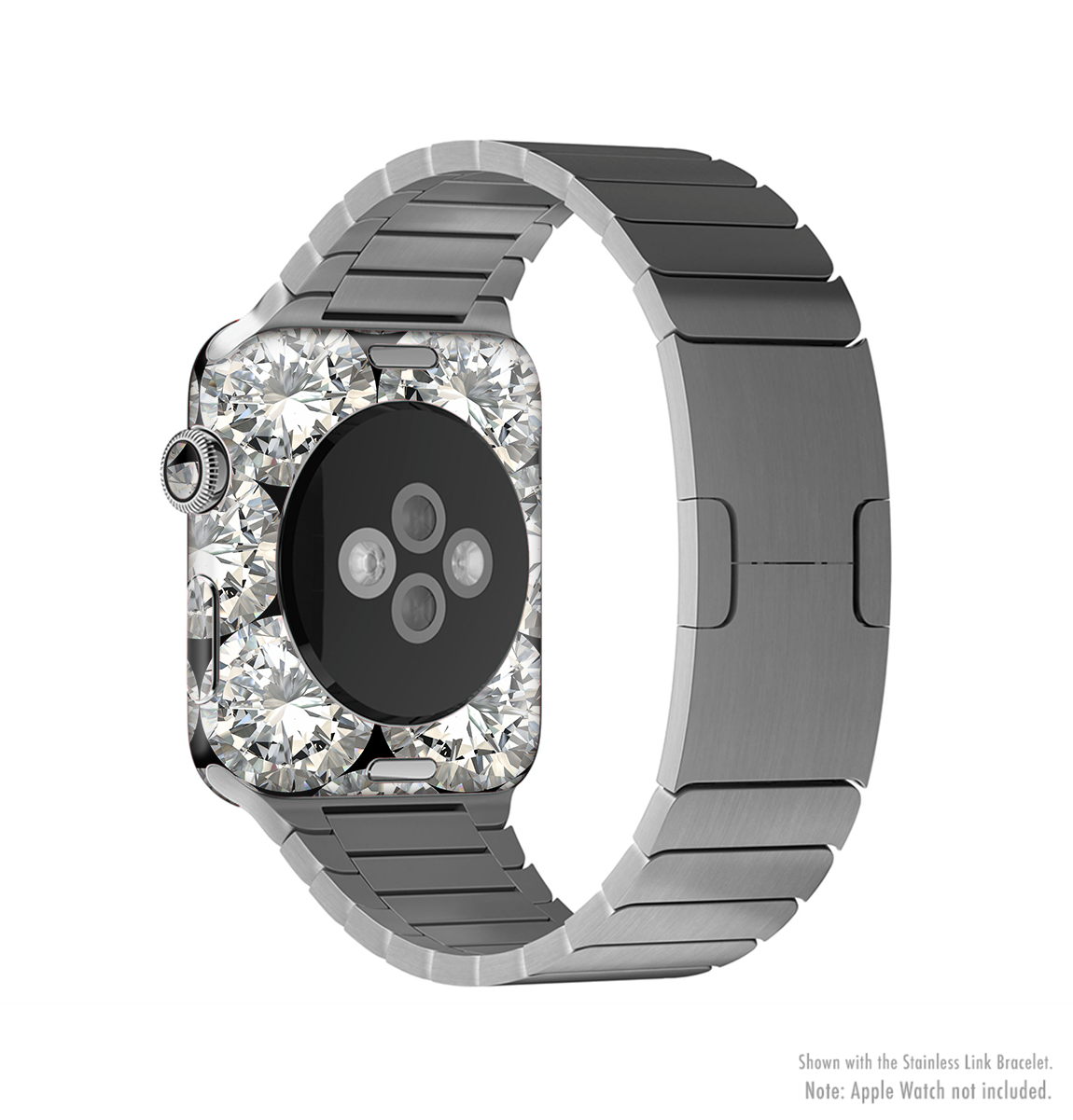 Diamond Pattern Full-Body Skin Kit for Apple Watch, showcasing stylish design and premium vinyl material.