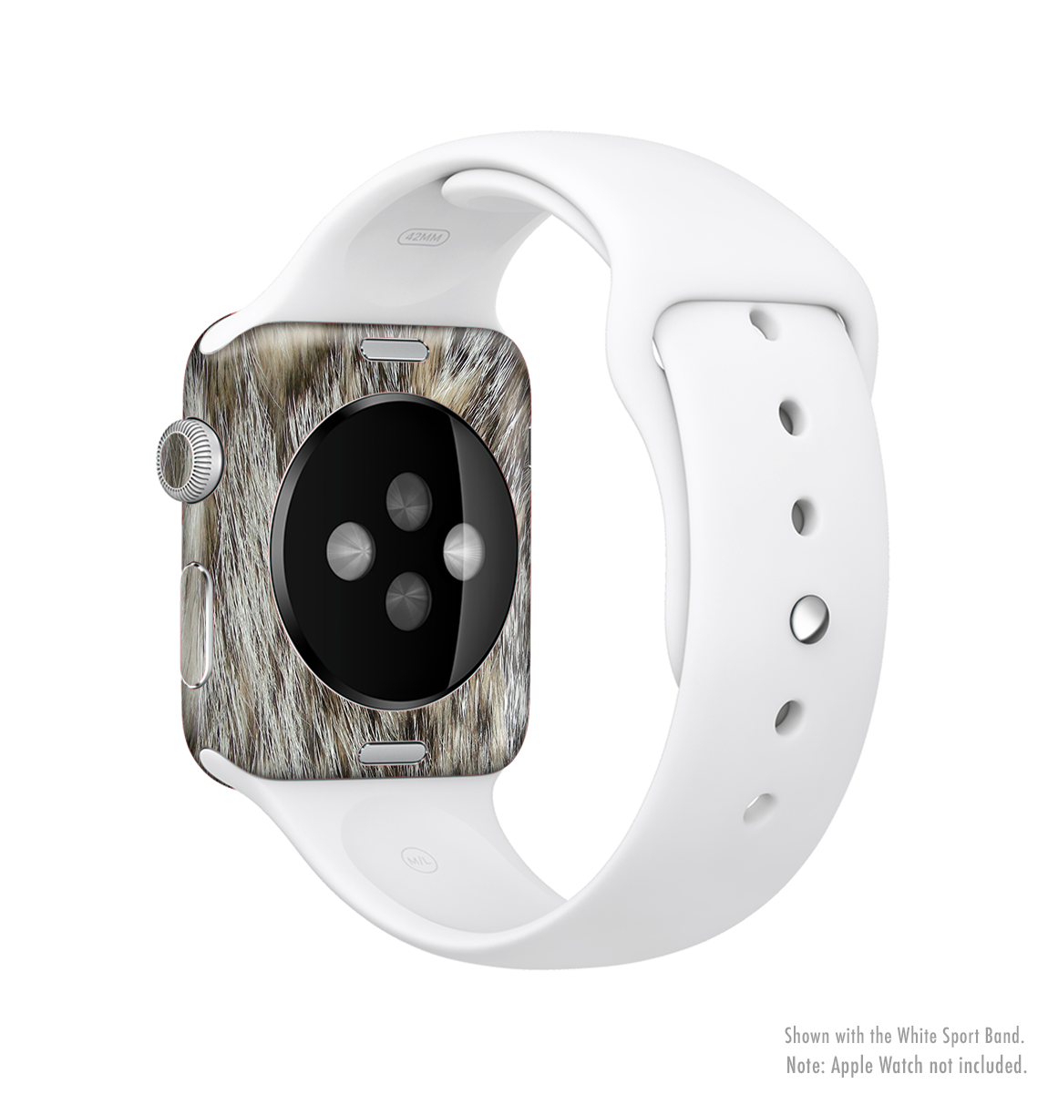 The Furry Animal Full-Body Skin Kit for Apple Watch showcasing a vibrant and playful design, perfectly fitted to the watch's contours.