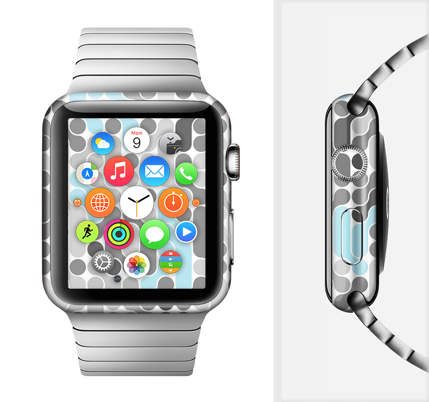 The Genetics Full-Body Skin Kit for Apple Watch showcasing its premium vinyl design and wrap-around fit.