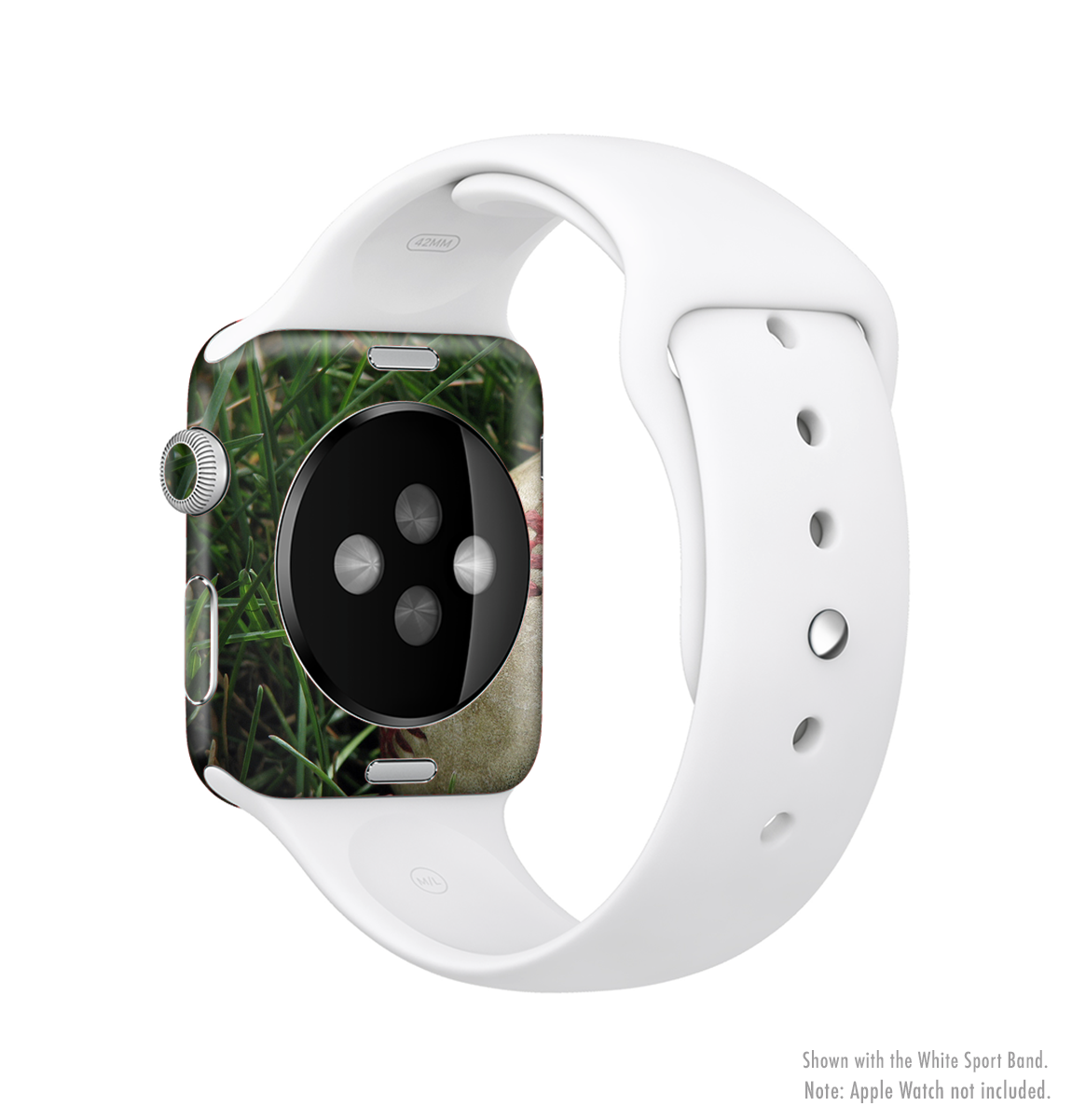 Grunge Worn Baseball Full-Body Skin Kit for Apple Watch showcasing a stylish design with a wrap-around fit.