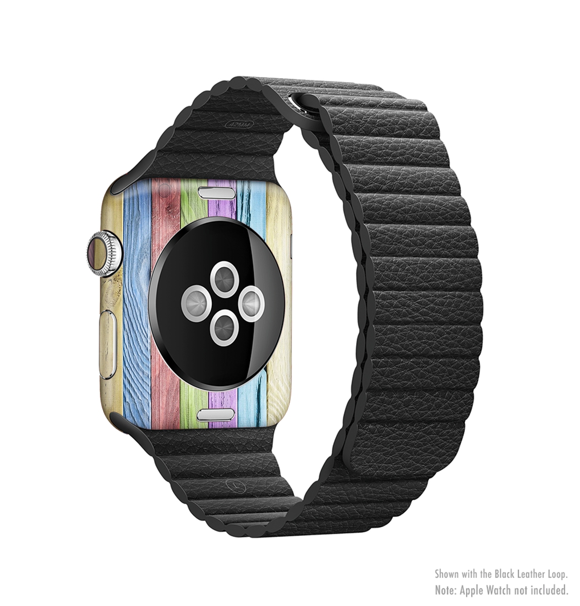 The Light Color Planks Full-Body Skin Kit for Apple Watch showcasing vibrant colors and a sleek design.