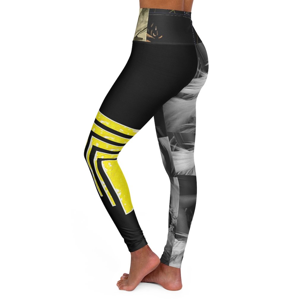 The Mer Yoga Leggings in a stylish skinny fit, showcasing color-matched seams and a double layer waistband for enhanced comfort and durability.