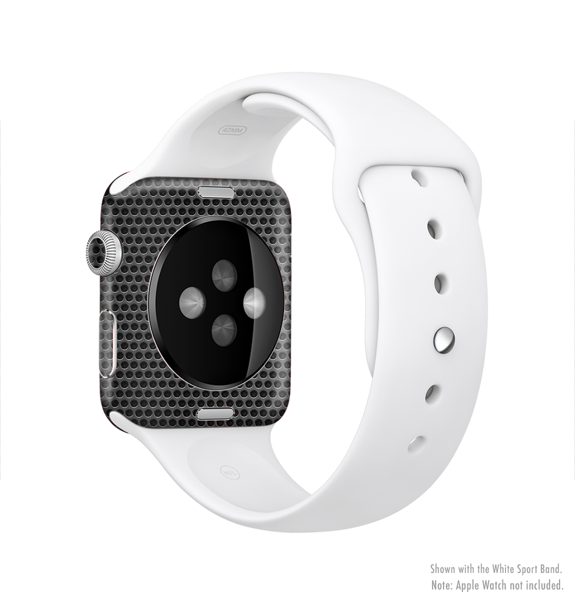 Metal Grill Mesh Full-Body Skin Kit for Apple Watch, showcasing a stylish design and premium vinyl material.