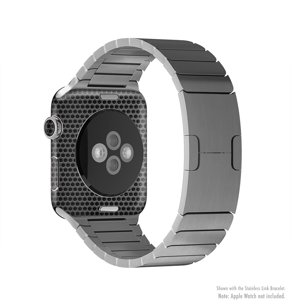 Metal Grill Mesh Full-Body Skin Kit for Apple Watch, showcasing a stylish design and premium vinyl material.