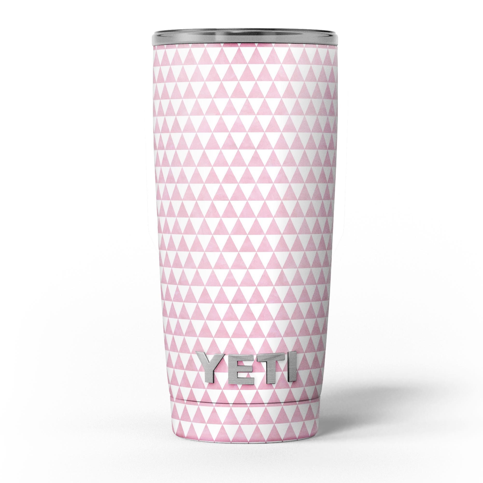 The Micro Pink Polka Dots skin decal vinyl wrap kit designed for Yeti Coolers, showcasing a stylish pink polka dot pattern.