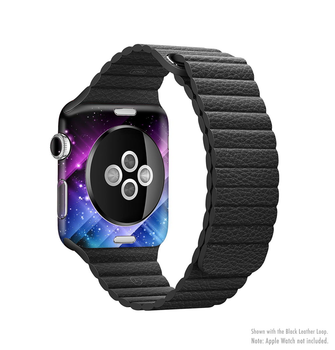 Neon Glow Paint Full-Body Skin Kit for Apple Watch, showcasing vibrant colors and a sleek design.