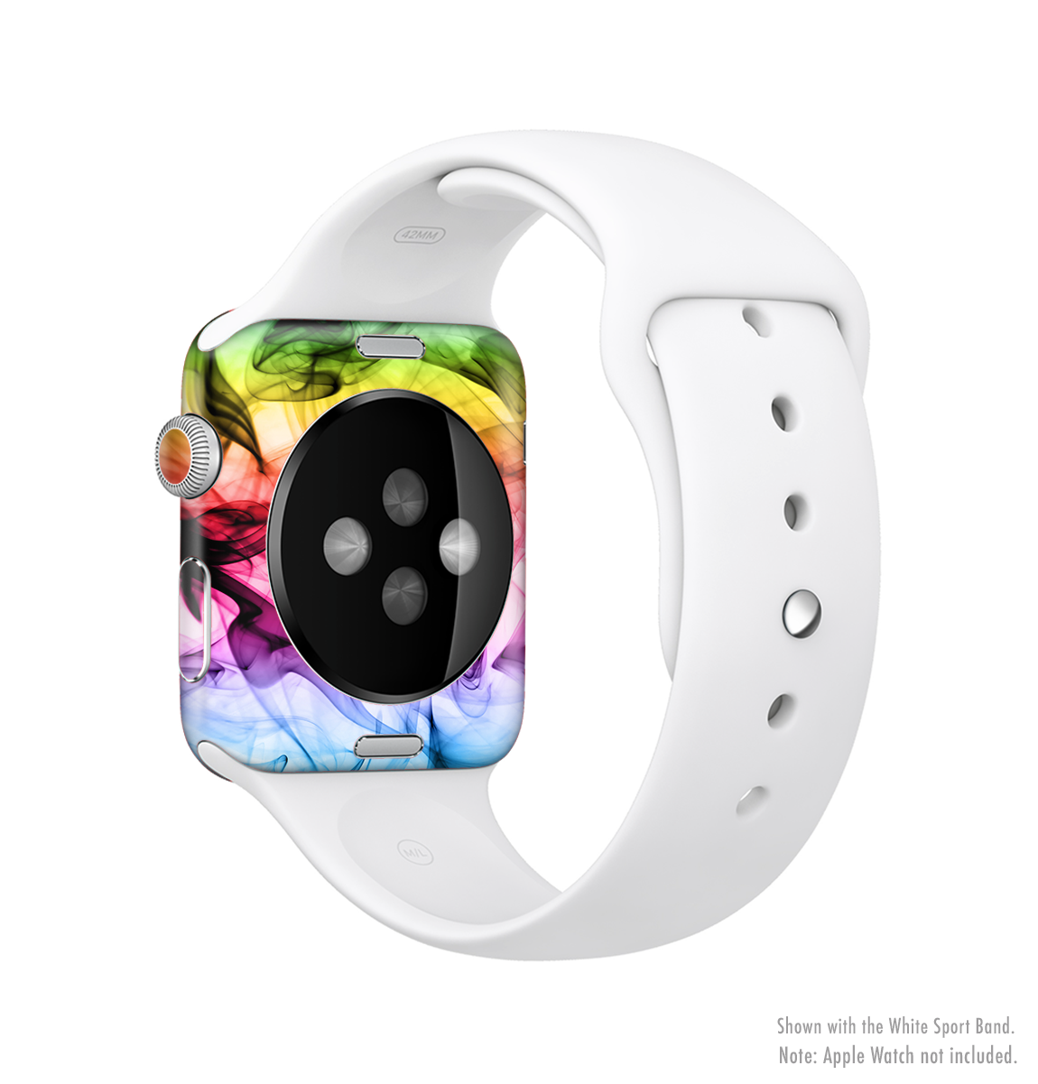 Neon Glowing Fumes Full-Body Skin Kit for Apple Watch showcasing vibrant colors and sleek design.