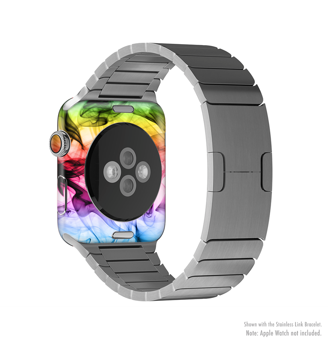 Neon Glowing Fumes Full-Body Skin Kit for Apple Watch showcasing vibrant colors and sleek design.