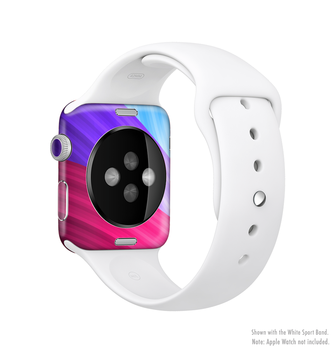 Radiant Color-Swirls Full-Body Skin Kit for Apple Watch showcasing vibrant colors and a sleek design.