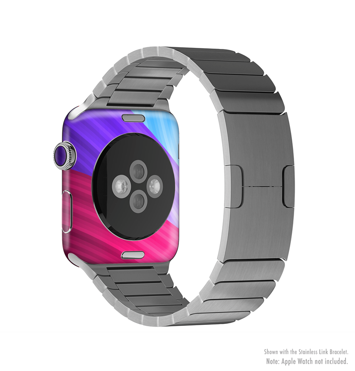 Radiant Color-Swirls Full-Body Skin Kit for Apple Watch showcasing vibrant colors and a sleek design.