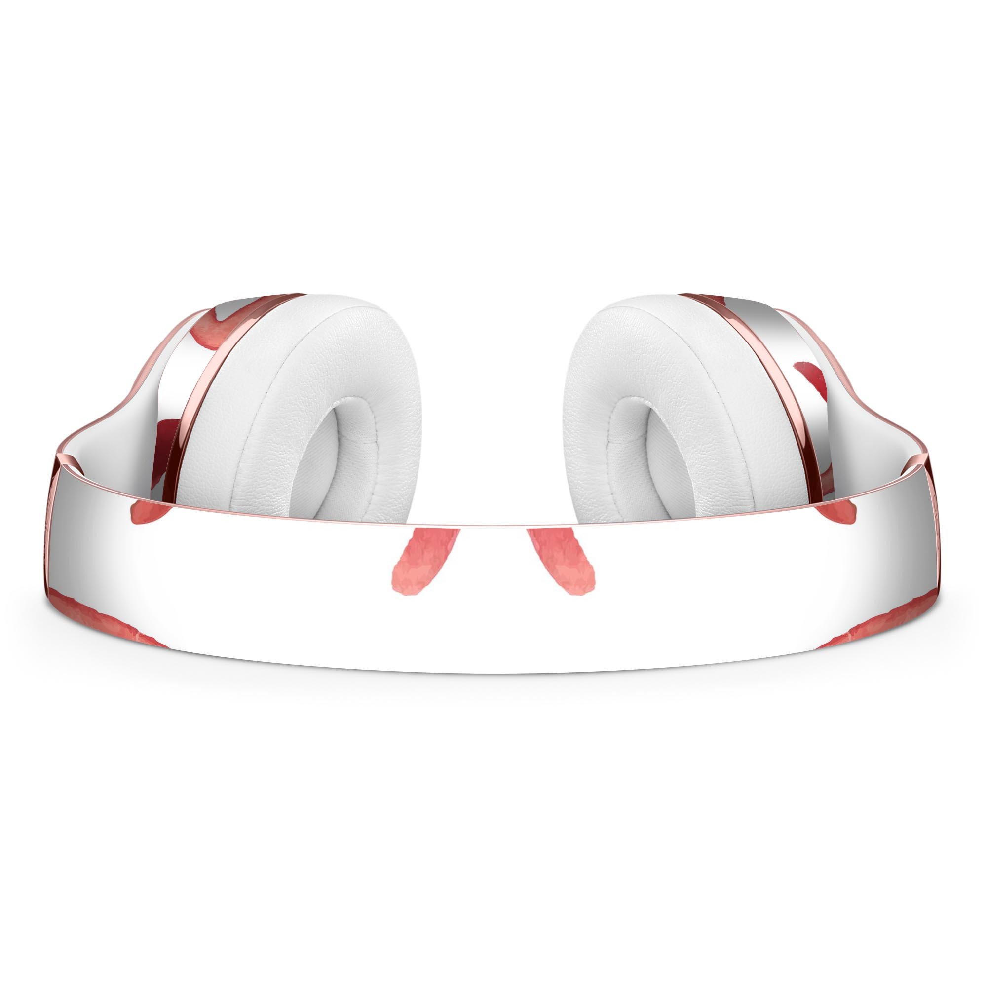 Red Watercolor Glyphics Full-Body Skin Kit for Beats by Dre Solo 3 Wireless Headphones, showcasing vibrant colors and intricate design.