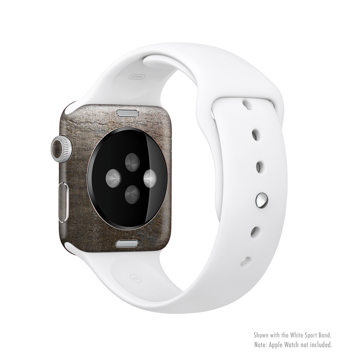 Rustic Peeled Metal Skin Kit for Apple Watch, showcasing a stylish and protective vinyl design.