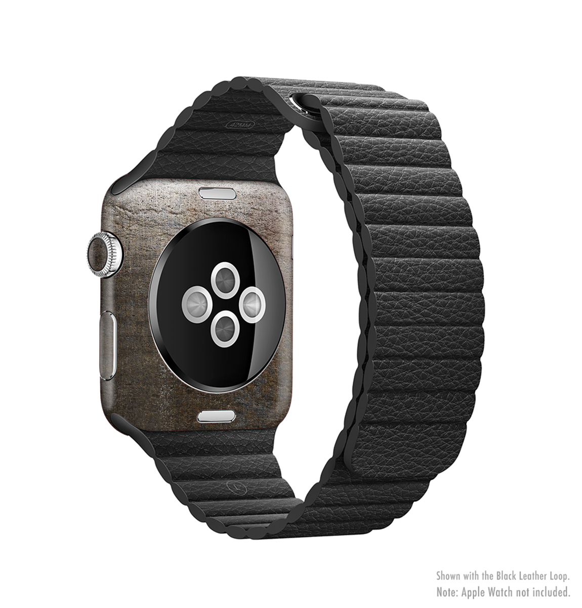 Rustic Peeled Metal Skin Kit for Apple Watch, showcasing a stylish and protective vinyl design.