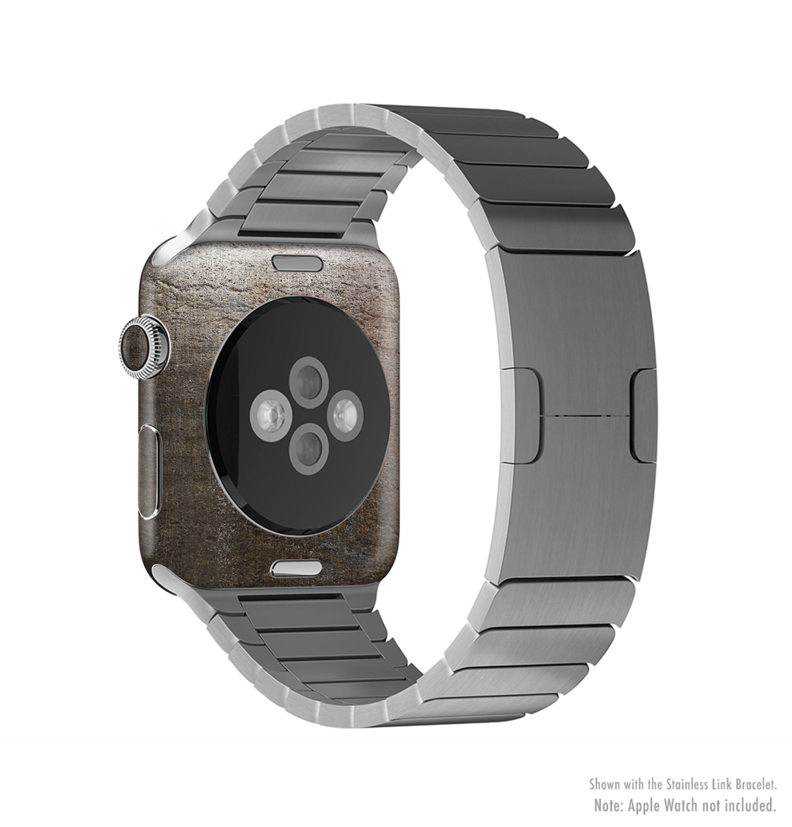 Rustic Peeled Metal Skin Kit for Apple Watch, showcasing a stylish and protective vinyl design.