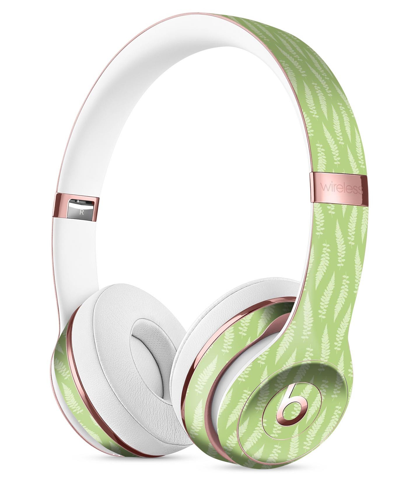 Sage Strands of Grass Full-Body Skin Kit for Beats by Dre Solo 3 Wireless Headphones, showcasing vibrant design and premium vinyl material.