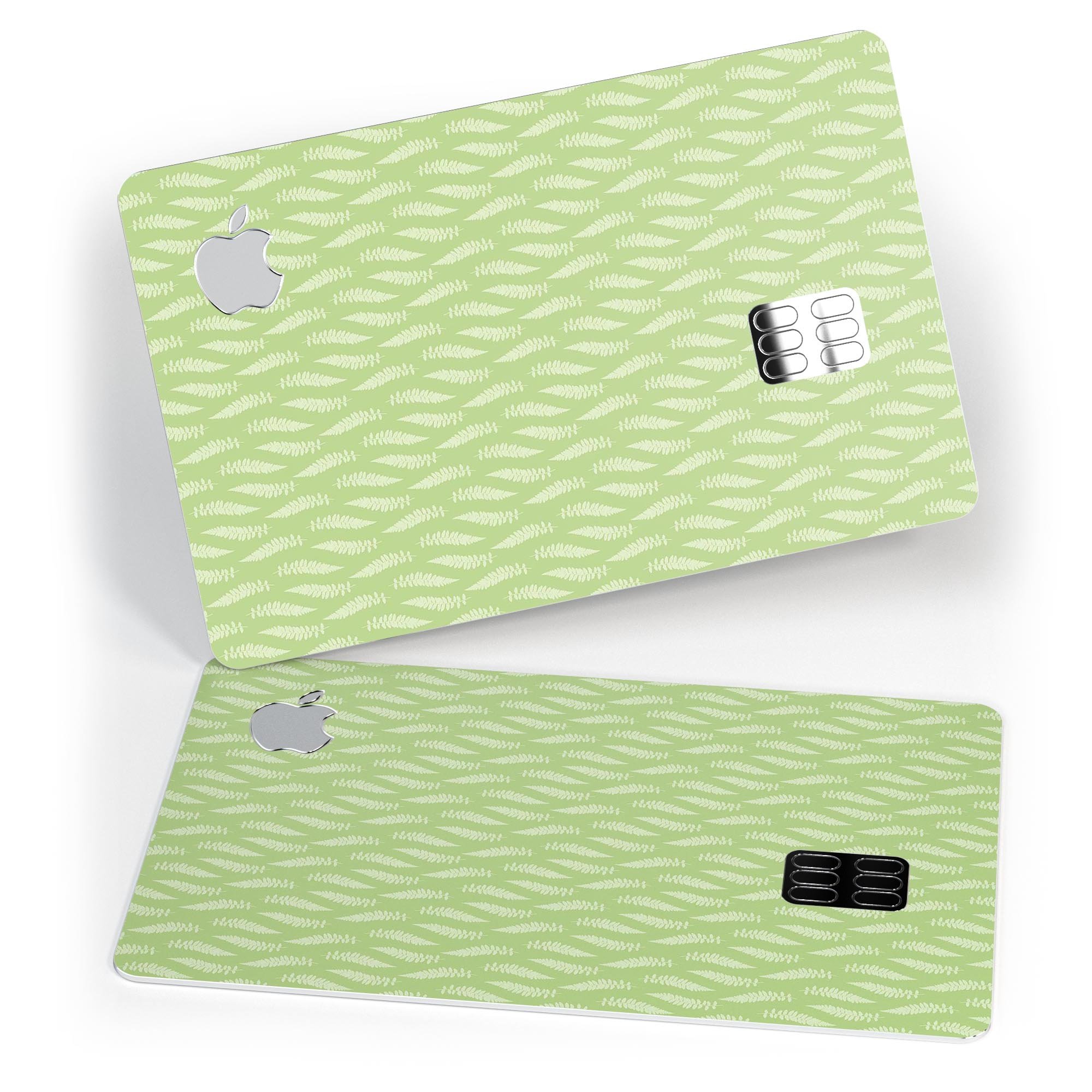 The Sage Strands of Grass decal skin for Apple Card, showcasing its premium vinyl material and stylish design.