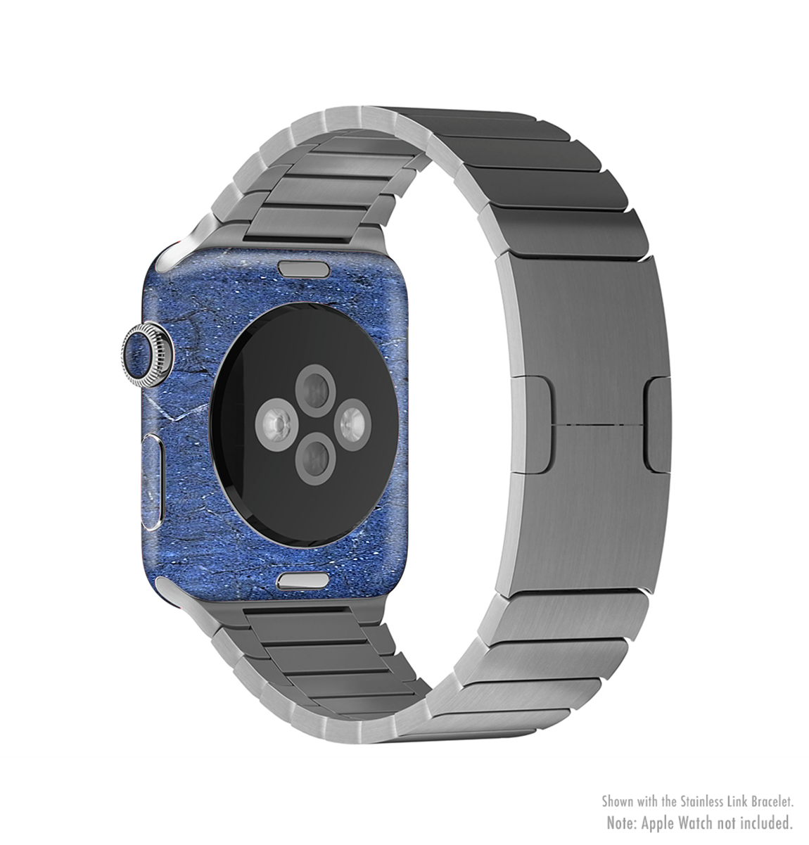 Scratched Blue Surface Full-Body Skin Kit for Apple Watch, showcasing a stylish design and premium vinyl material.